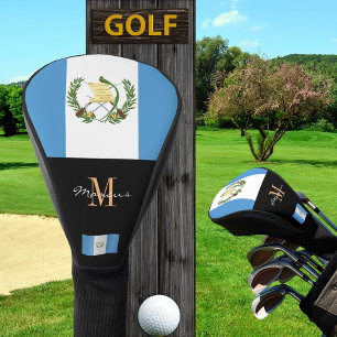 Couvre-club De Golf Drapeau Monogramme & Guatémaltèque Clubs de Golf C