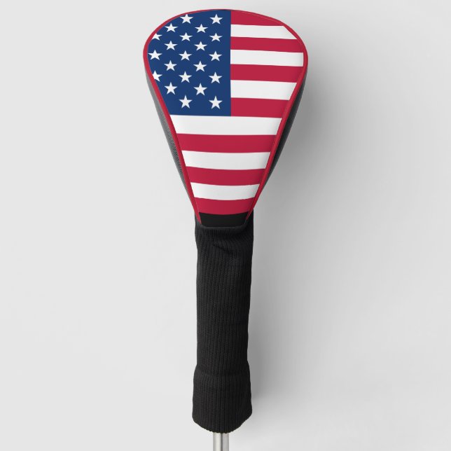 Couvre-club De Golf drapeau patriotique américain GOLF DRIVER COVER (Devant)