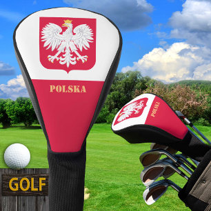 Couvre-club De Golf Drapeau polonais & Golf Pologne sport Couvertures 