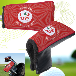 Couvre-club De Golf Drapeau Red LOVE mexicain personnalisé