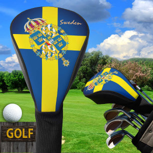 Couvre-club De Golf Drapeau suédois & Golf Suède sports Couvertures /c