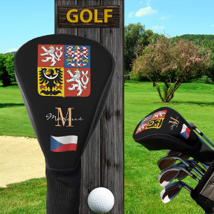 Couvre-club De Golf Drapeau Tchèque & Tchèque Clubs de Golf Monogramme