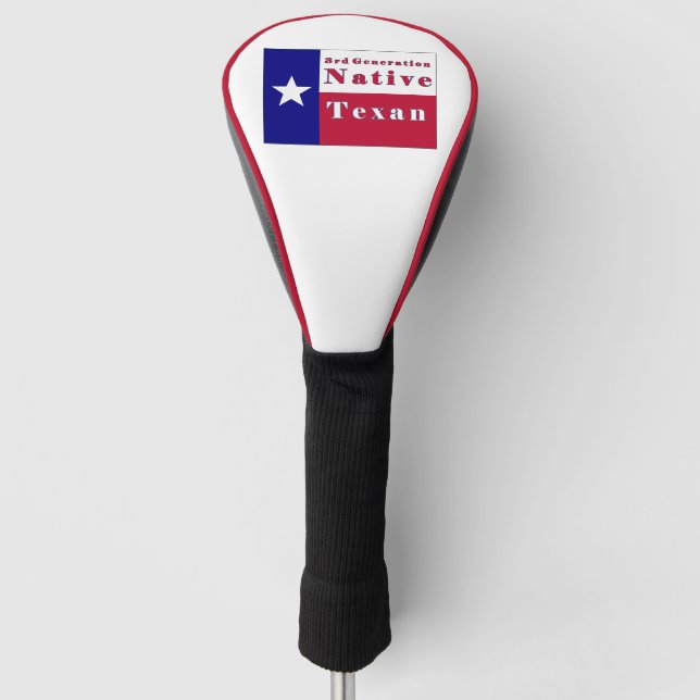 Couvre-club De Golf Drapeau texan natif de 3e génération (Devant)