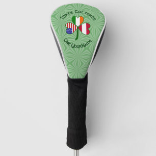Couvre-club De Golf Drapeau trèfle personnalisé américain irlandais au