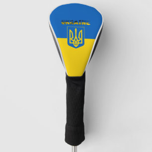 Couvre-club De Golf Drapeau ukrainien Armoiries