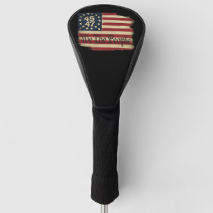 Couvre-club De Golf Drapeau vintage en détresse We The People Trump 45