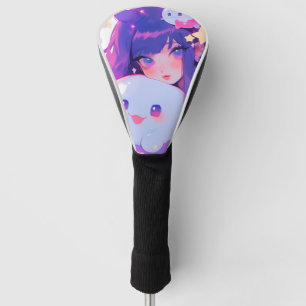 Couvre-club De Golf Dreamy Pastel Kawaii Magical Anime Girl Esthétique