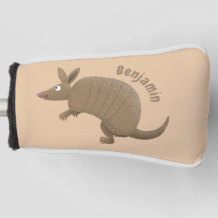 Couvre-club De Golf Drôle armadillo joyeux dessin animé