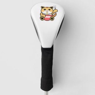 Couvre-club De Golf Drôle chat mangeur ramen