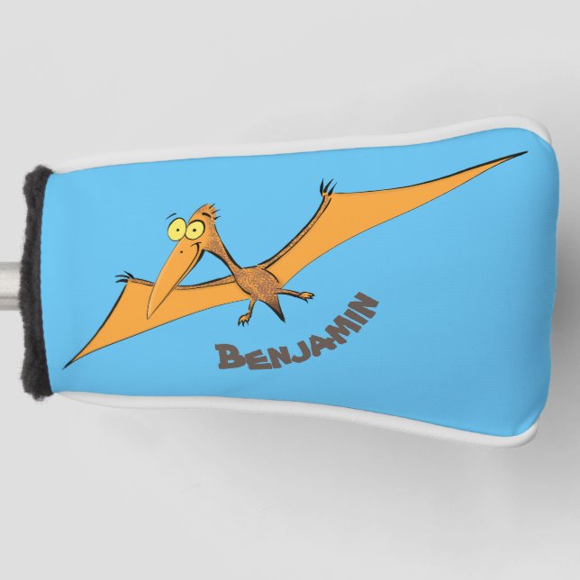 Couvre-club De Golf Drôle mignon dessin animé de pterodactyle volant o (Devant)