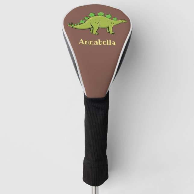 Couvre-club De Golf Drôle stegosaurus dinosaure dessin animé (Devant)