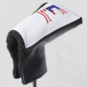 Couvre-club De Golf E Monogramme superposé sur le drapeau américain pc