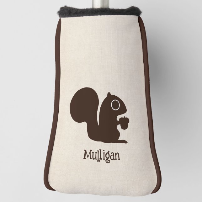 Couvre-club De Golf Écureuil avec nom personnalisé jolie Critère de bo (Tourné à 90°)