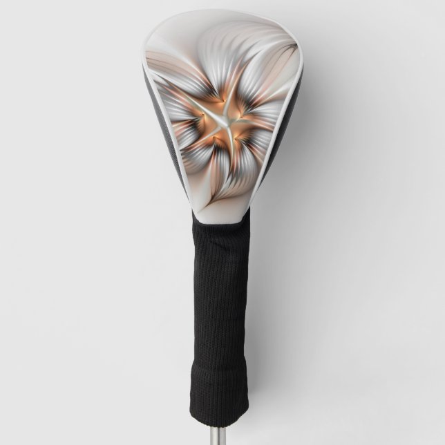 Couvre-club De Golf Élégance florale Art Abstrait fractal moderne (Devant)