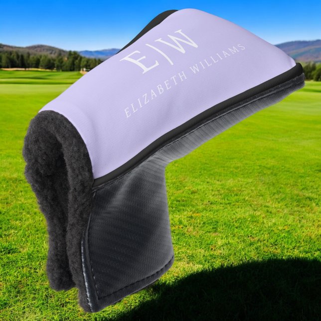 Couvre-club De Golf Élégant professionnel simple Monogramme minimalist (Créateur téléchargé)