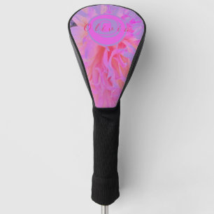 Couvre-club De Golf Élégant rose chaud et magenta décoratif Dahlia Gol