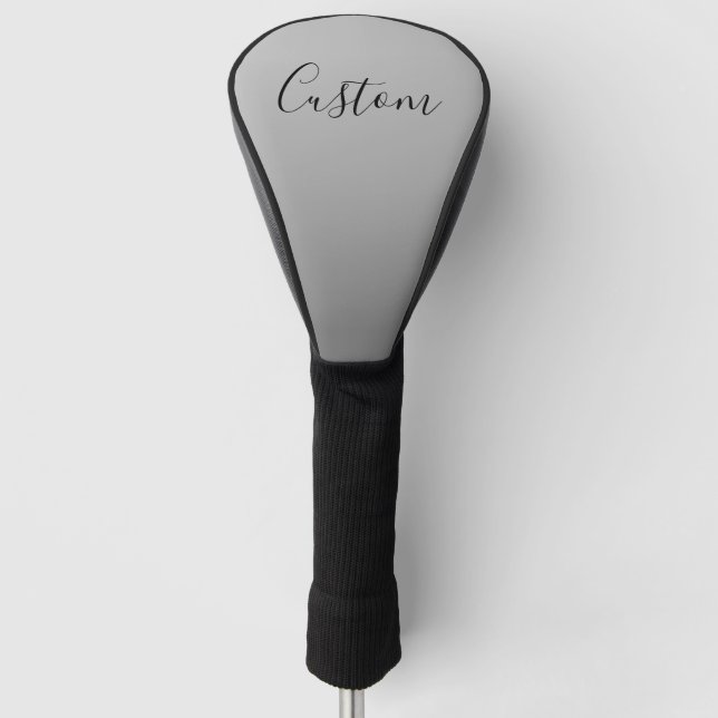Couvre-club De Golf Élégant script moderne modifiable écriture de text (Devant)
