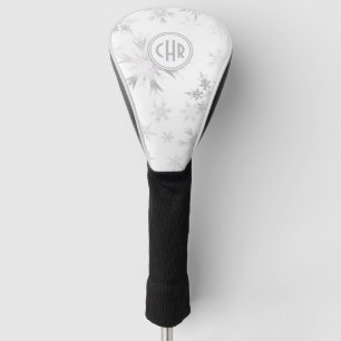 Couvre-club De Golf Élégants flocons blancs d'hiver