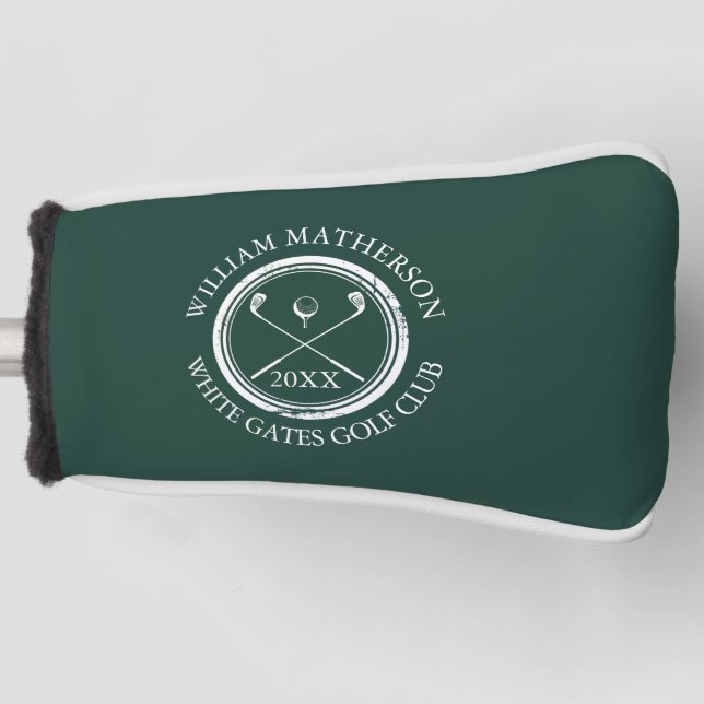 Couvre-club De Golf Emerald Green Custom Golfers Et Club Date (Devant)