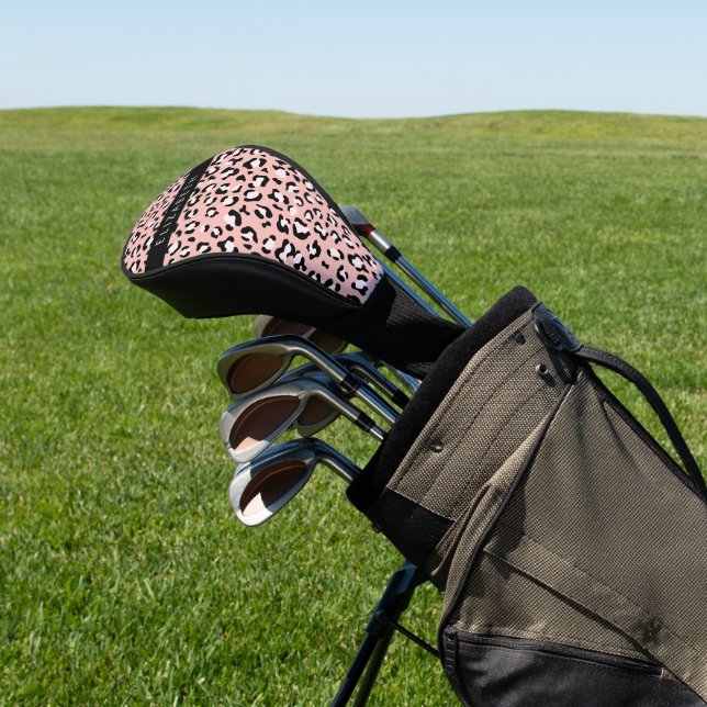 Couvre-club De Golf Empreinte de léopard, Spots, Leopard Rose, Votre N (In Situ)
