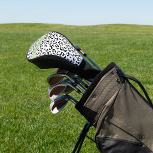 Couvre-club De Golf Empreinte de léopard, Spots, Noir Et Blanc, Votre 