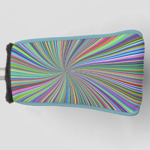 Couvre-club De Golf Énergétique Colorful Ribbon Sunburst