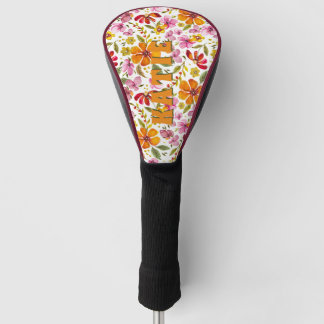 Couvre-club De Golf Enfin Fleurs de Printemps Nom Personnalisé
