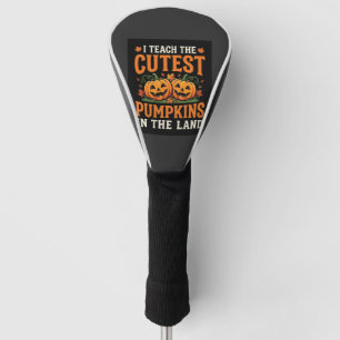 Couvre-club De Golf Enseignant Halloween Dessin de citrouilles le plus