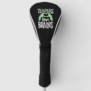 Couvre-club De Golf Enseignants Aimer Cerveaux Halloween TShirt Costum