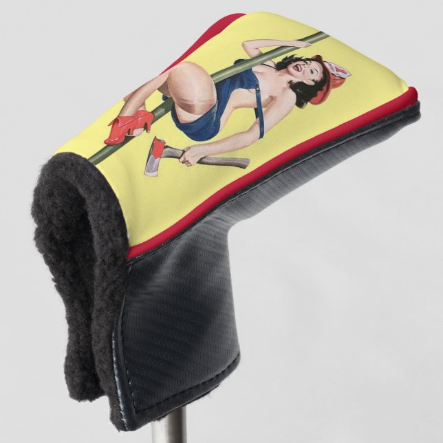 Couvre-club De Golf Épinglette de pompier Golf Head Cover (Devant 3/4)