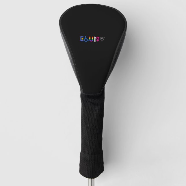Couvre-club De Golf _EQUITY_ Droits égaux LGBTQ Ally Unity Pride Femme (Devant)