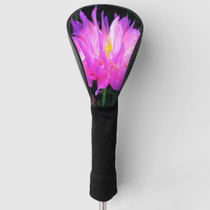 Couvre-club De Golf Étonnant Cactus rose et violet Dahlia