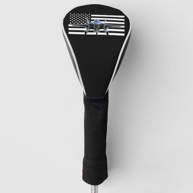 Couvre-club De Golf F-35 (drapeau noir) (Devant)
