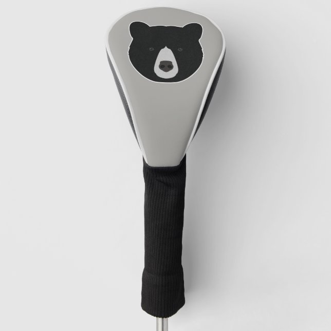 Couvre-club De Golf Face de l'ours noir (Devant)