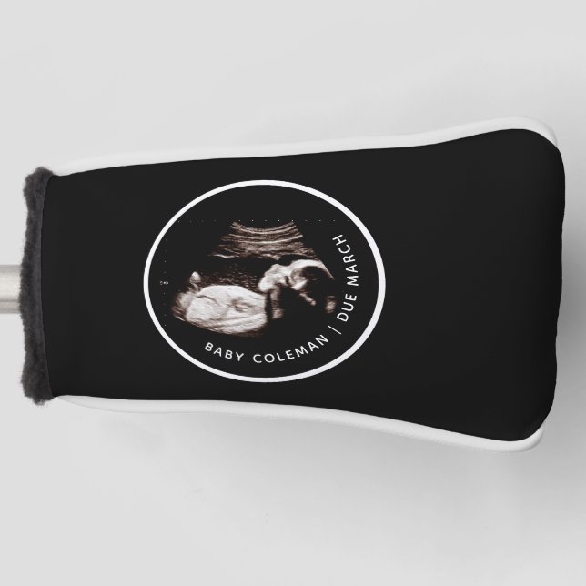 Couvre-club De Golf Faire-part de grossesse Sonogramme Photo Golf Head (Devant)