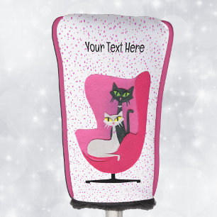Couvre-club De Golf Fancy Chats Colliers Diamants Retro Pink - Chaise 