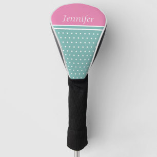 Couvre-club De Golf Femmes turquoises roses personnalisées
