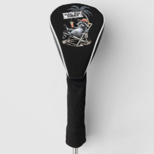 Couvre-club De Golf Feral Girl Summer Beach Funny Raccoon