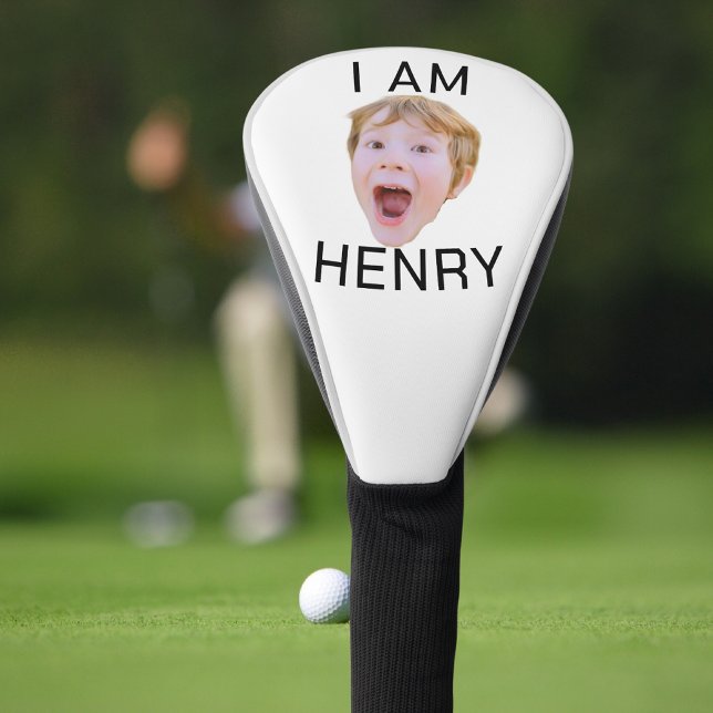 Couvre-club De Golf Fête d'anniversaire de golf avec visage personnali (Créateur téléchargé)