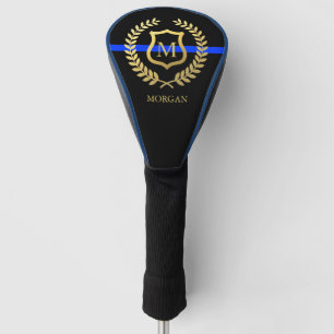 Couvre-club De Golf Feuille d'or mince de Faux de Blue Line