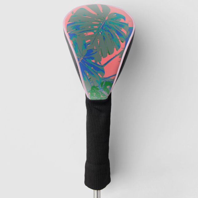 Couvre-club De Golf Feuilles de Monstera Tropical (Devant)