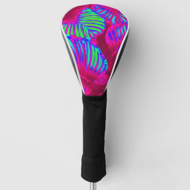 Couvre-club De Golf Feuilles tropicaux Rainbow (Devant)