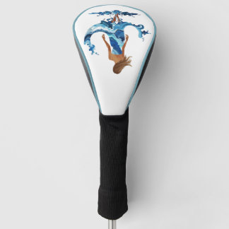 Couvre-club De Golf Fille de l'océan aux vagues bleues