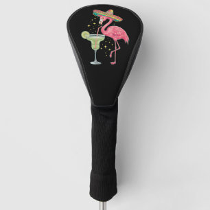 Couvre-club De Golf Flamant rose Boire Margarita Funny Poncho mexicain