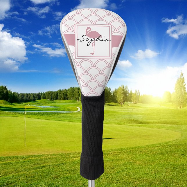 Couvre-club De Golf Flamant rose rose rosé Art déco (Créateur téléchargé)