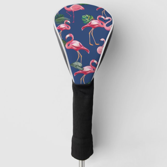Couvre-club De Golf Flamants roses Love Motif 2 (Devant)