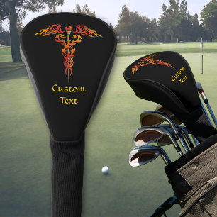 Couvre-club De Golf Flames Caduceus