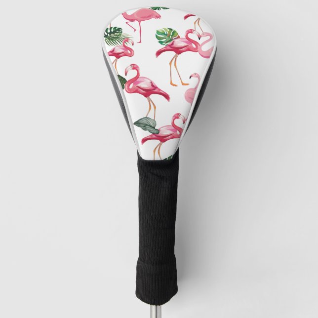 Couvre-club De Golf Flamingos Amour Motif (Devant)