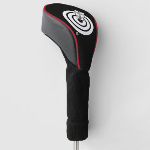 Couvre-club De Golf Flèche frappant une cible ronde housses de tête de