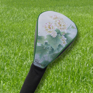Couvre-club De Golf Fleur chinoise avec papillon